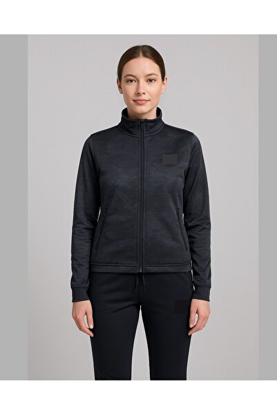 YusGos Women's Zippered Scuba Fabric High Quality Bottom Top Leafed Sports Tracksuit Set (Anthracite) Anthracite