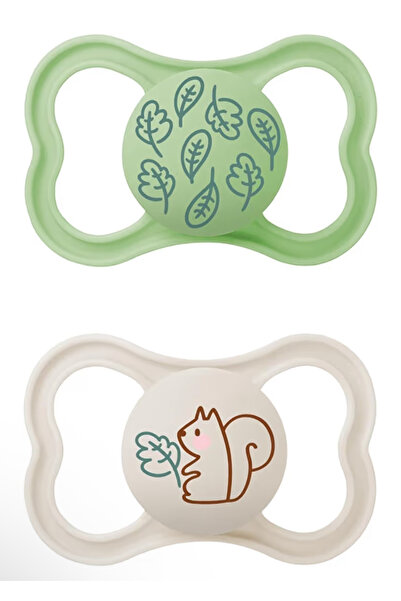 MAM Supreme l Emzik 2'li Set I Sterilize Kutuda I 16 Ay ve Üstü I Yaprak/Sincap