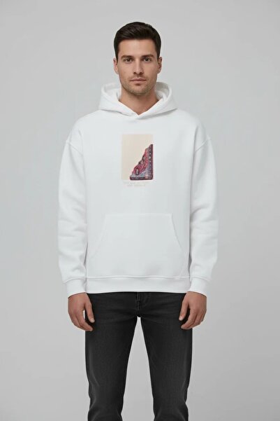 CANMODA Răni invizibile - NU TOATE RĂNILELE SUNT VIZIBILE cu imprimeu supradimensionat Hanorac - bumbac 100% - Alb