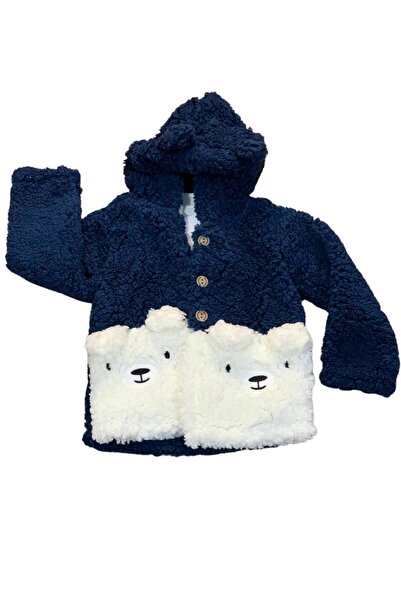 YusGos Plush Coat Baby Girl/Boy Suit Navy Blue 0-6 Months