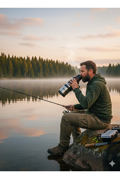 kamptek kamp teknolojisi Camping Mountain Fishing Trekking Thermos 4 Liter Steel with 48 Hours Hot and Cold Preservation