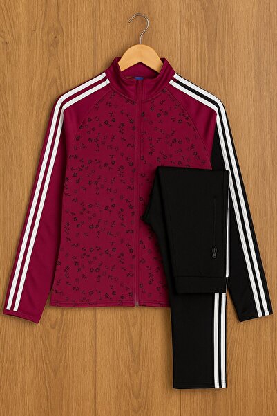 YusGos Women's Zippered Diving Scuba Fabric High Quality Bottom Top Sports Tracksuit Set Purple XL