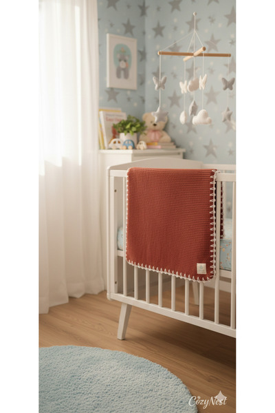 LEBUAS El Örgüsü Triko Bebek ve Çocuk Battaniyesi