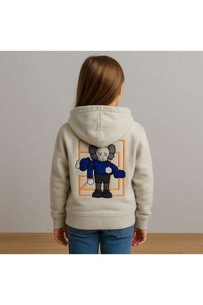 YusGos Unisex Girls/Boys Cotton Hooded Printed High Quality Sweatshirt (4-15 Years) Gray 14-15 Years