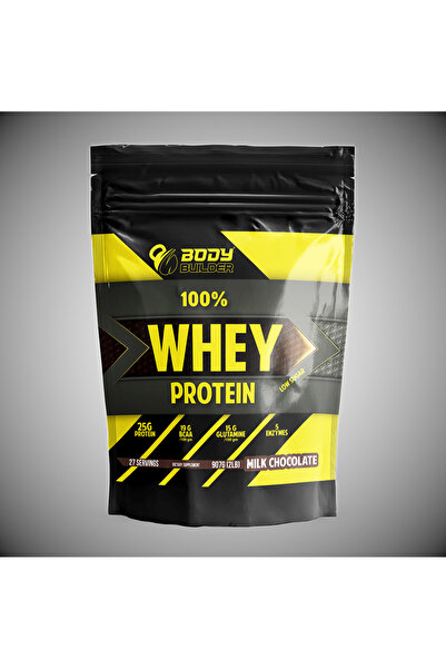 Body Builder بروتين مصل اللبن، شوكولاتة الحليب، 2 رطل، 25 جرام بروتين، أحماض أمينية متفرعة السلسلة، جلوتامين، لنمو العضلات الهزيلة