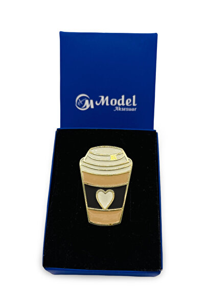 model aksesuar Bardak Kalpli Kahve Broş