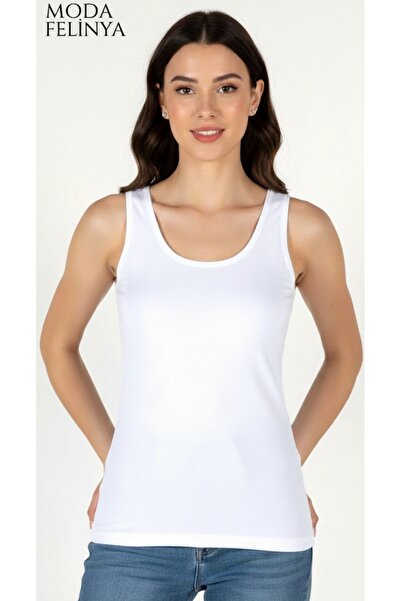 moda felinya Дамски бял боди с презрамки