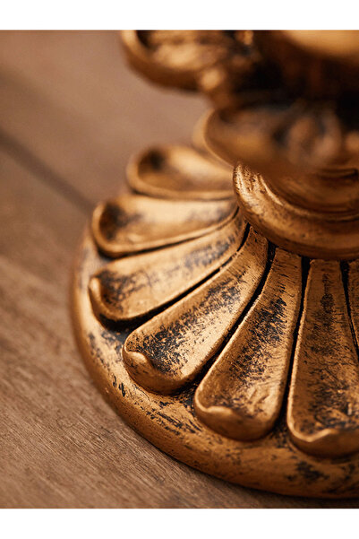 Generic Bronze Candle Holder, French Vintage Gothic Floral Design, Table Centerpiece