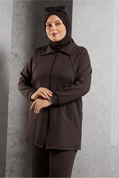 Alvina 20646 Model Zipper and Trousers Suit