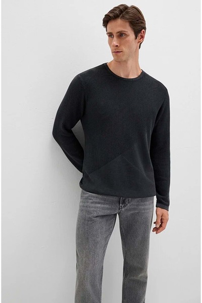 Mavi M070702-900 Crew Neck Sweater Men's Sweatshirt Black