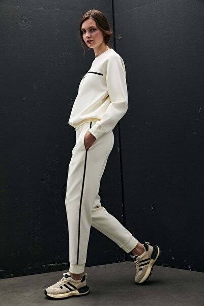 Lufian 122050008 Cessica Knitted Women's Sweatpants White