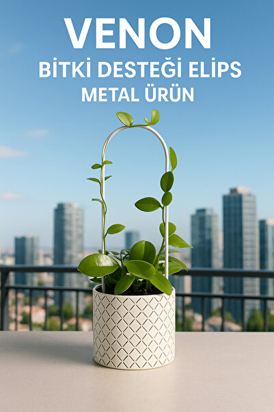 VENON 1 Adet METAL Elips 9x48 Bitki Gövde Destek Sabitleme Dikey Büyüme İçin ...