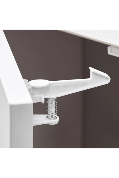 MR.BRACKET 4 قطع من أقفال الأطفال للأدراج والخزائن - إصدار محسن مع لاصق 3M