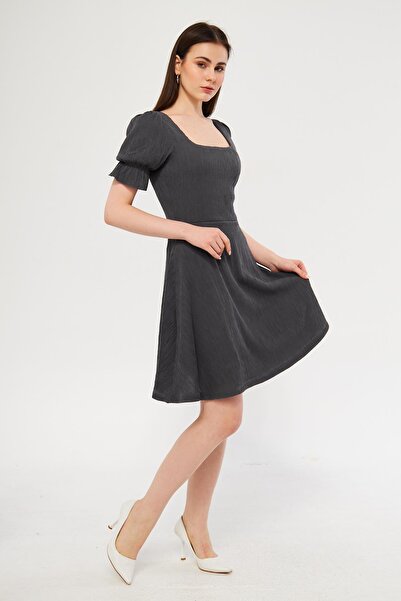 ESPİNA Γυναικείο φόρεμα με πλισέ μανίκι καρπούζι