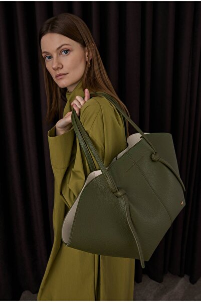 HEQA Geantă Maxi Shopper Verde