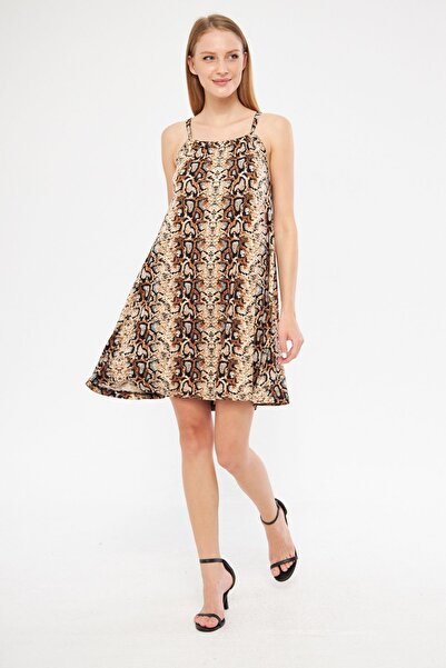 ESPİNA Γυναικείο φόρεμα με σχέδιο κόμπρα