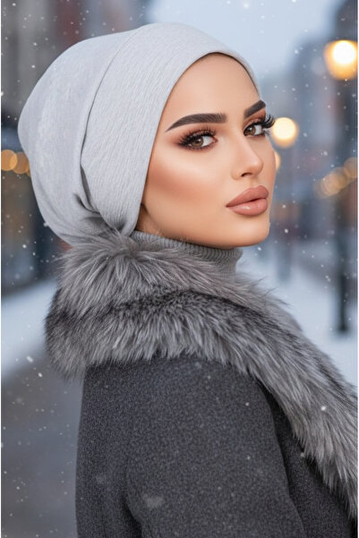 Aişe tesettür Gray Scarf Bonnet