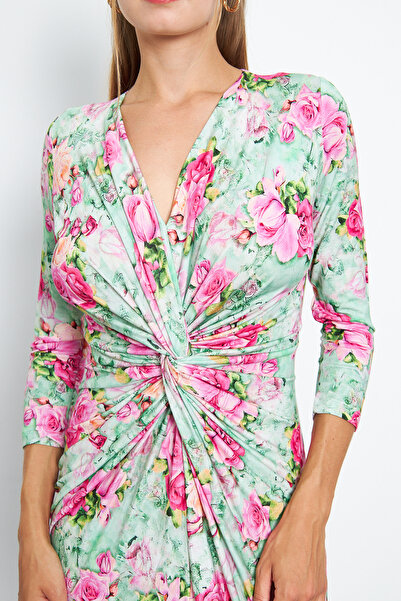 ESPİNA Жіноча міні-сукня з крученим цифровим принтом