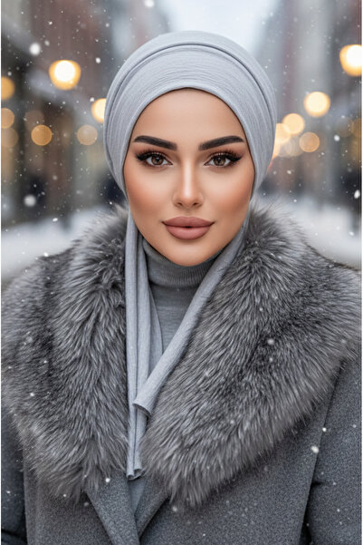 Aişe tesettür Gray Scarf Bonnet