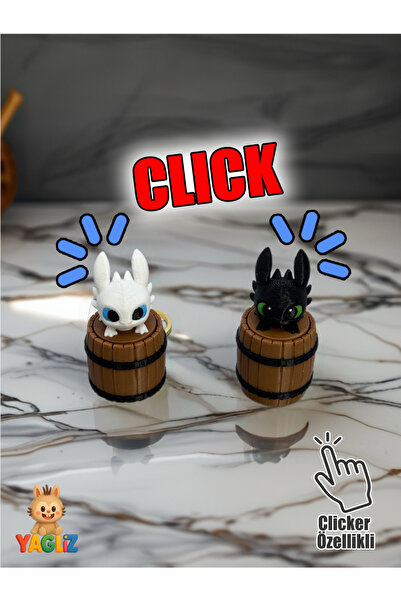 YAGLİZ Ejderhanı Nasıl Eğitirsin? Dişsiz ve Işık Öfkesi 2'li Kilikli Anahtarlık Set