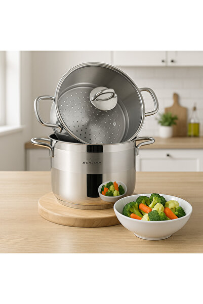 Sofram Turkish soft steel steamer, 24 cm