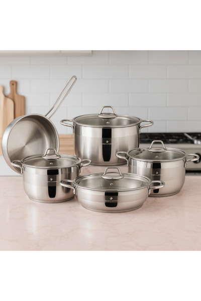 Sofram Turkish soft steel cookware set, 9 pieces