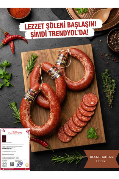 Afyörem Sucukları AFYOREM 3 KG AFYON SUCUĞU HELAL SERTİFİKALI %100 DOĞAL %100...