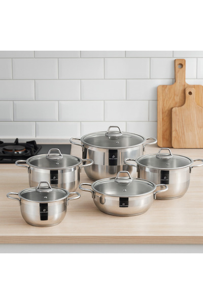 Sofram Turkish soft steel cookware set, 10 pieces