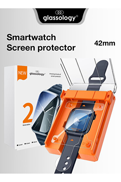 Glassology 42mm Smartwatch Screen Protector with Precision Installer Kit