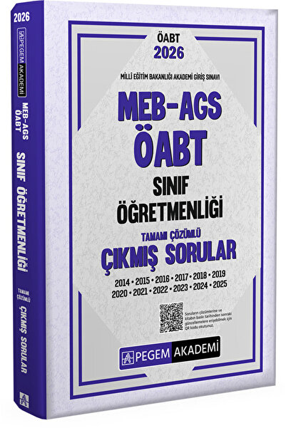 Pegem Akademi Yayıncılık 2026 MEB AGS ÖABT Sınıf Öğretmenliği Tamamı Çözümlü ...