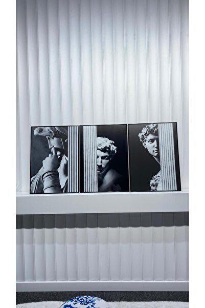 Tablomtr Μεταλλικός Πλαίσιο με Πραγματικό Γυαλί Πίνακας Ζωγραφικής Σετ Handoyo 3 τεμαχίων