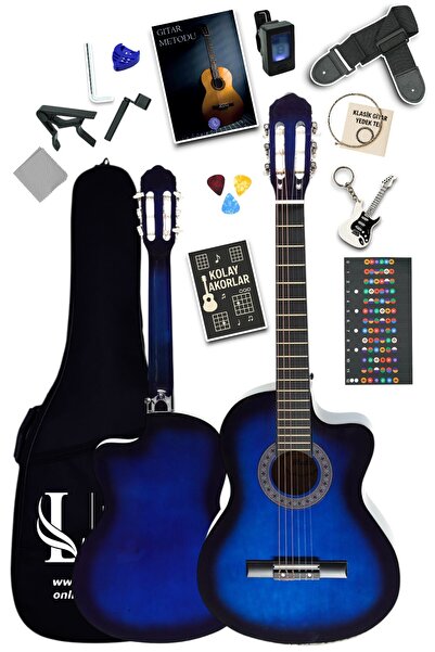Furia CG-3901BL Klasik Gitar 4/4 Sap Ayarlı Kesik Kasa Full Set