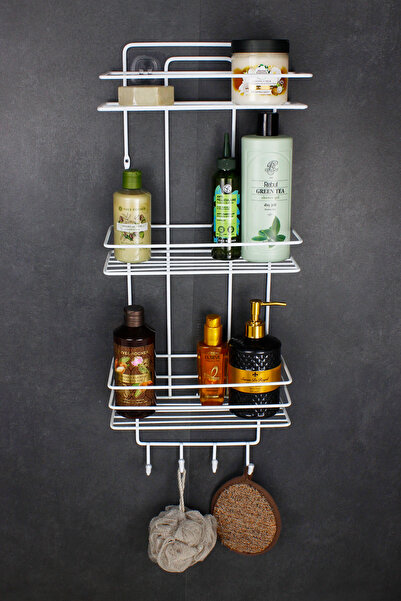 HIMYHOME حمام اقتصادي من الفولاذ المقاوم للصدأ - حامل منشفة، لاصق، زاوية دش ث...