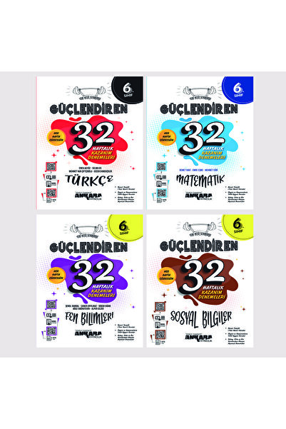 Ankara Yayıncılık 6. Sınıf Türkçe + Matematik + Fen Bilimleri + Sosyal Bilgil...