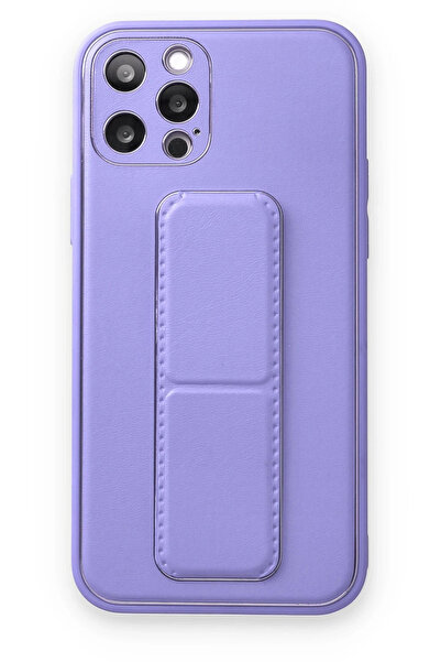 NewFace غطاء حماية من الجلد لهاتف آيفون 12 برو من RDBYDN - (154341) أرجواني داكن