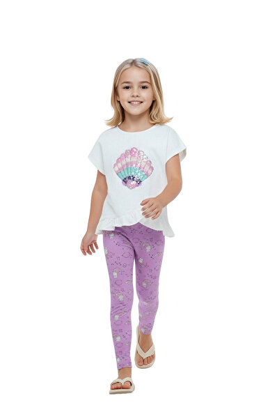 WiNi BEE مجموعة ملابس لعب للبنات الصغيرات: تيشيرت قطني وبنطال ضيق ناعم، طقم م...