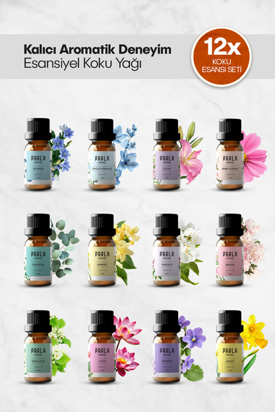 Parla Concept Çamaşır Yün Kurutma Topu İçin Koku Seti - 10 ml - 12 Adet - Esa...