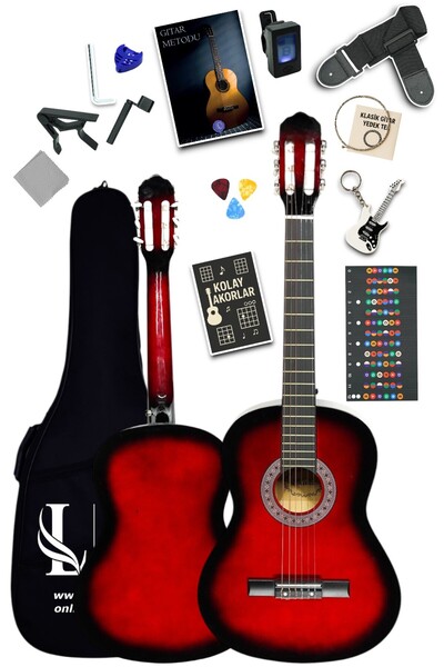 Furia CG-3902RD Klasik Gitar 4/4 Yetişkin Boy Sap Ayarlı Full Set