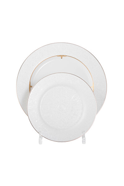Dania ✨ 70-piece luxury porcelain dinnerware set – serves 6 people with an elegant gilded design! ✨