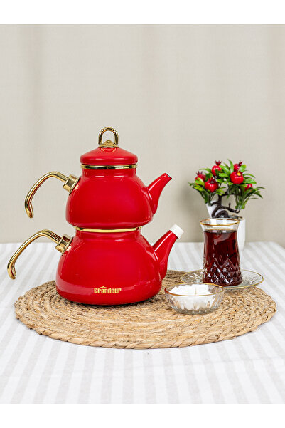 SAVAŞAN Emaye Mini Çaydanlık