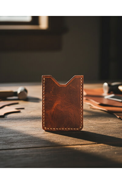Koof Craft Classic Slim Leather Card Holder – Vegetable Tanned Genuine Leather Minimal Card Holder