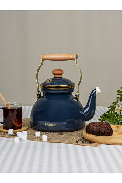 SAVAŞAN Emaye Demlik, İndüksiyon Tabanlı Su Isıtıcısı - Füme