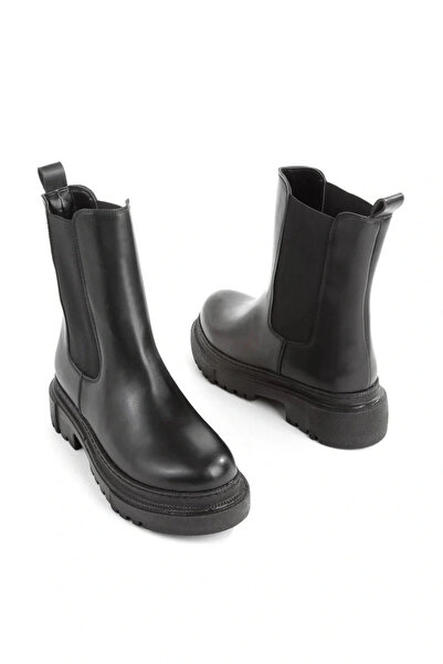 Lio Shoes Γυναικείες μπότες Μαύρες ελαστικές θερμοκρασίας χωρίς φερμουάρ