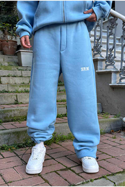 serline Χειμερινή-Serline Premium Ρυθμιζόμενη Φόρμα Φούτερ με Φαρδύ Πόδι