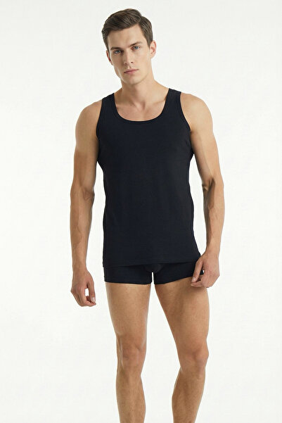 TURAY Premium Soft Basic 100% Cotton Combed Black Men's Undershirt 6-Pack