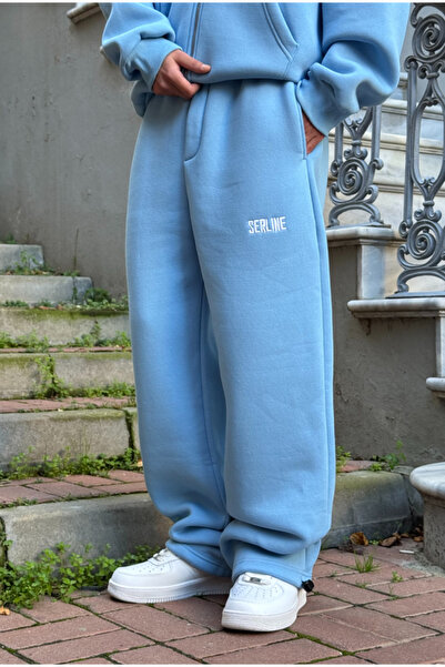 serline Χειμερινή-Serline Premium Ρυθμιζόμενη Φόρμα Φούτερ με Φαρδύ Πόδι