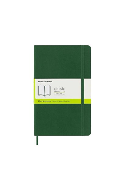 Moleskine Unlined Myrtle Green Notebook L Size Soft Cover
