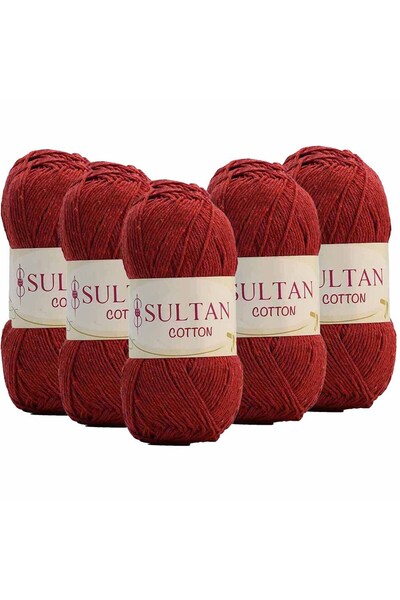 orhanucuzluk (5 Τεμάχια) Νο:25 Κόκκινο Σουλτάνο Βαμβακερό Κλωστή Αμιγκουρόμι