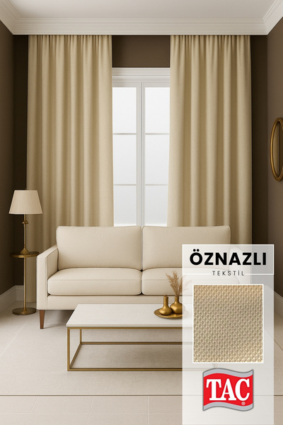 Perlife Gold ® Solid Color Background Curtain – Frequent Pleats – Living Room and Sitting Room | Custom & Ready-To-Wear | Simple, Stylish