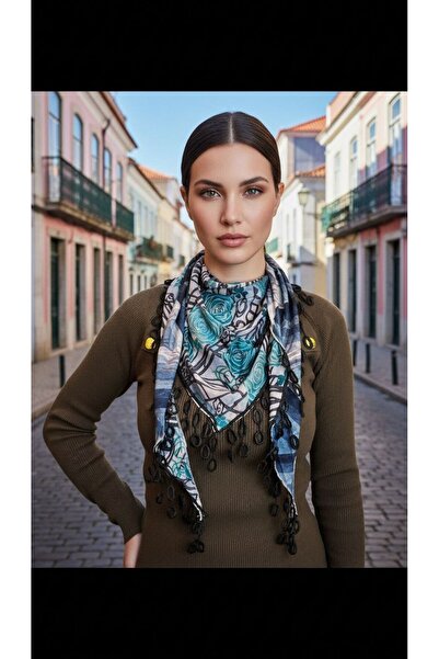 Gönülden Tasarım Şal eşarfă pentru femei cu model cu ciucuri cu două feţe 155...